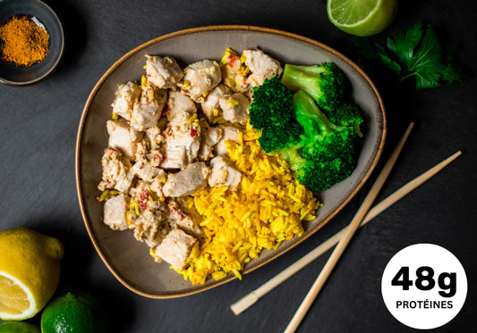 Sauce coco-chili-citronnelle au poulet